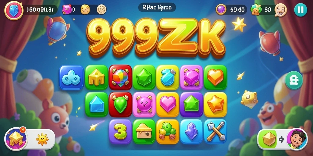 Tampilan gameplay seru di 999ZK dengan tantangan Match-3.