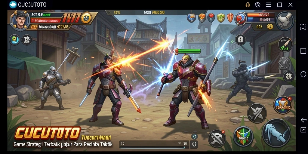 Tampilan gameplay CUCUTOTO yang mendebarkan dan strategis.
