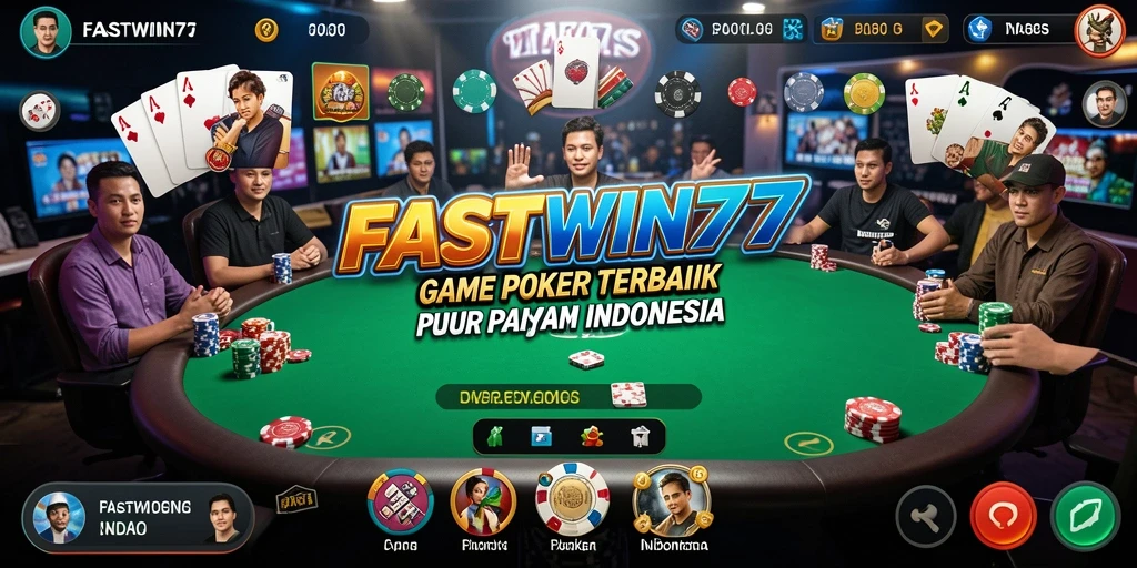 Tampilan gameplay poker yang menarik di FASTWIN77.