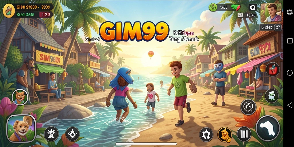 Screenshot GIM999 menampilkan aksi seru dalam gameplay Simulation.