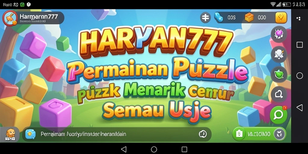 Tampilan gameplay menantang dari HARAPAN777 dengan puzzle yang penuh warna.