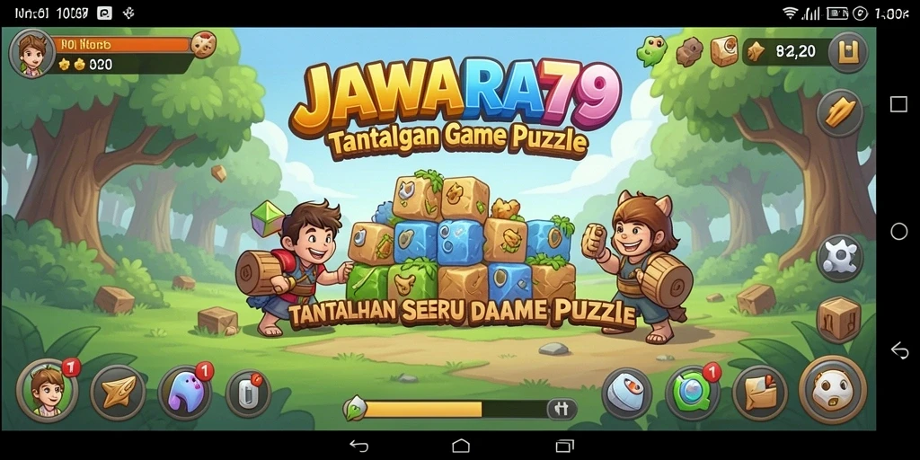 Screenshot gameplay JAWARA79 menampilkan variasi puzzle yang menarik.