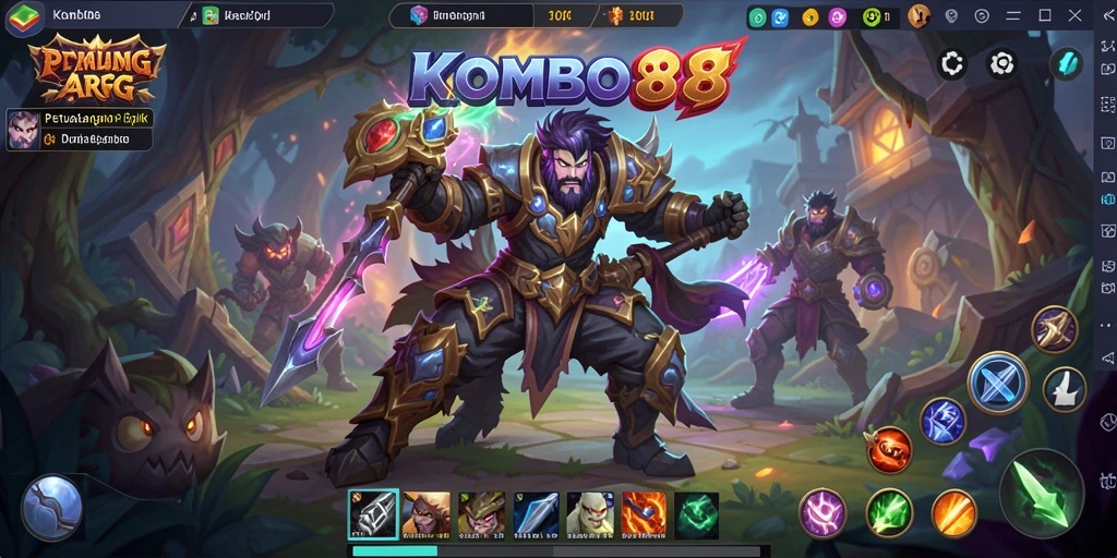 Tangkapan layar <strong>KOMBO88</strong> menunjukkan aksi pertempuran seru di dunia ARPG.