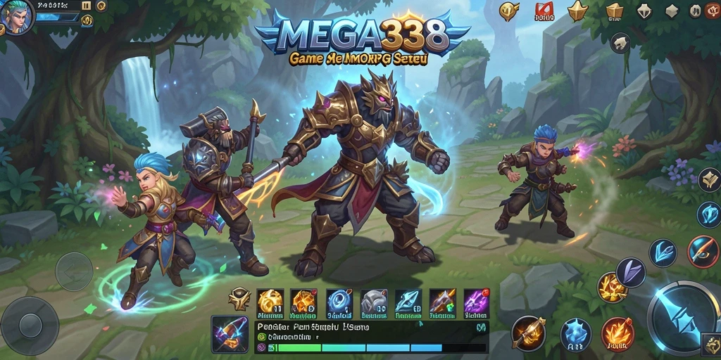Screenshot MEGA338 menunjukkan aksi seru dalam permainan MMORPG.