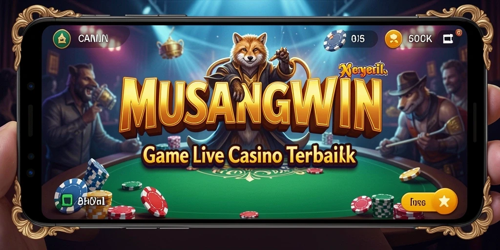 Tangkapan layar gameplay Live Casino yang menampilkan dealer profesional dan suasana kasino langsung.