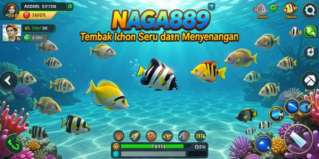 Gameplay mengesankan dari NAGA889 saat berburu ikan.