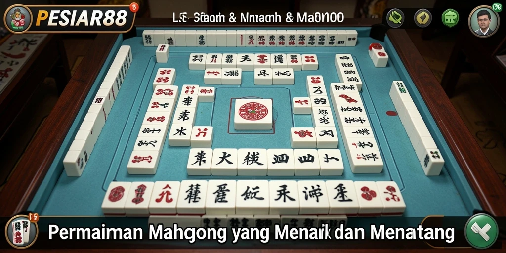 Tampilan gameplay Mahjong yang seru di PESIAR88.