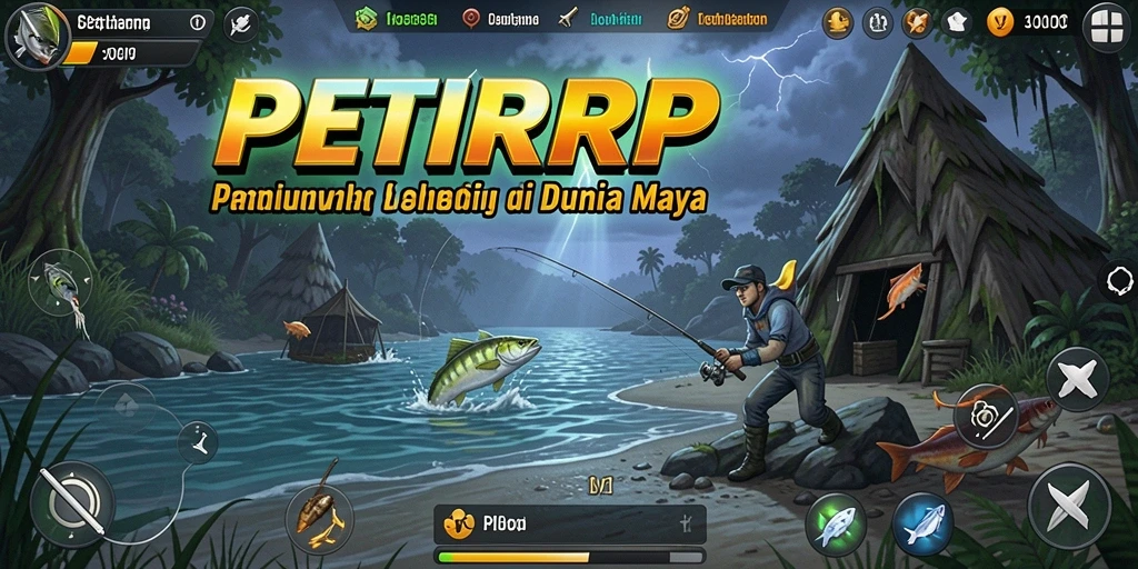 Tampilan gameplay PETIRRP dengan pengalaman memancing yang menakjubkan.