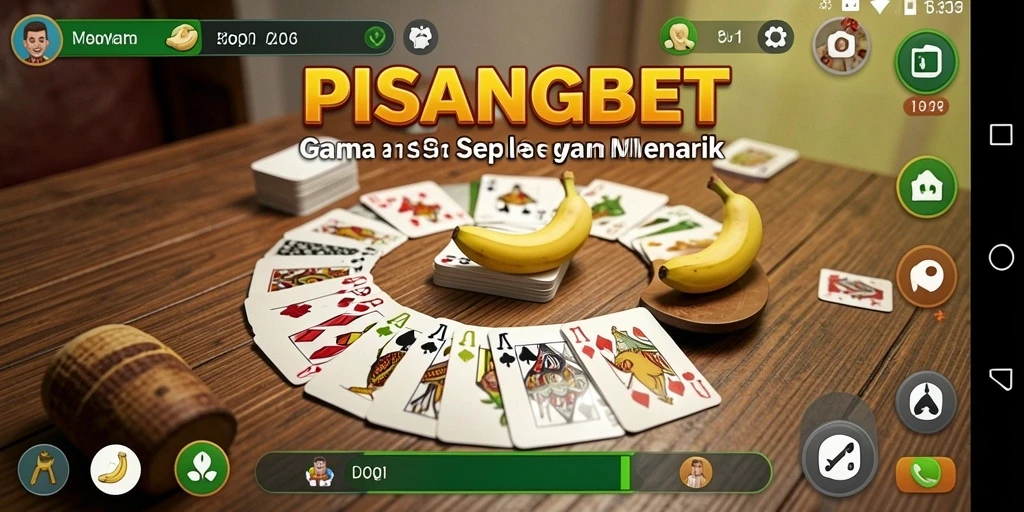 Screenshot PISANGBET menampilkan gameplay Gaple yang seru dan interaktif.