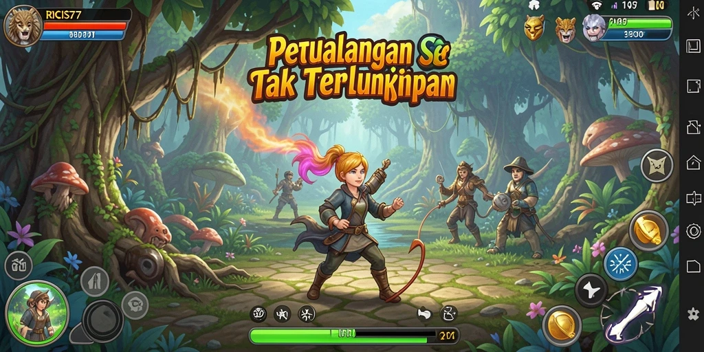 Tampilan gameplay RICIS77 yang menakjubkan dan mendebarkan.
