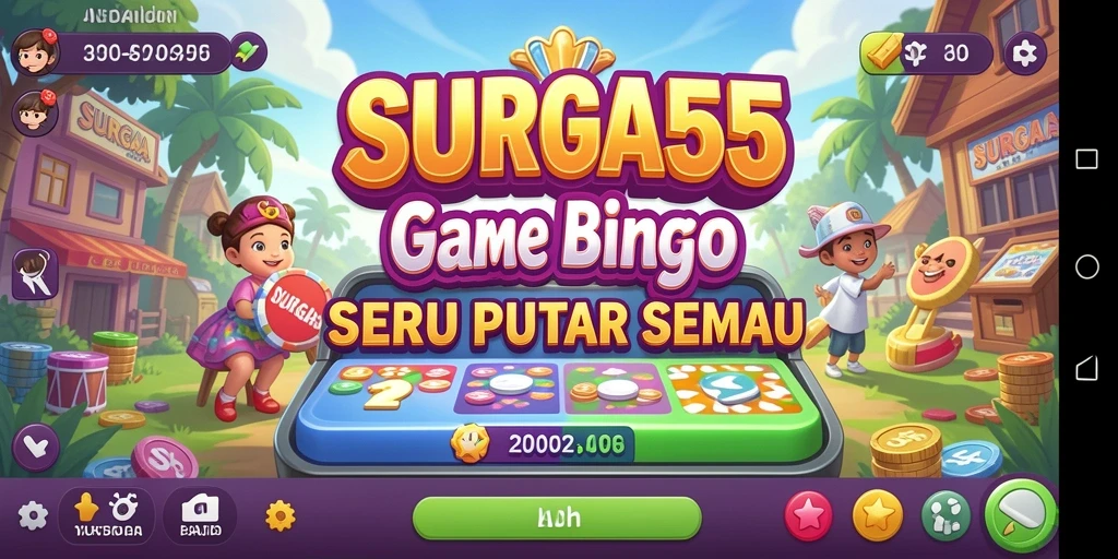 Tampilan screenshot SURGA55 menampilkan suasana seru bermain Bingo.
