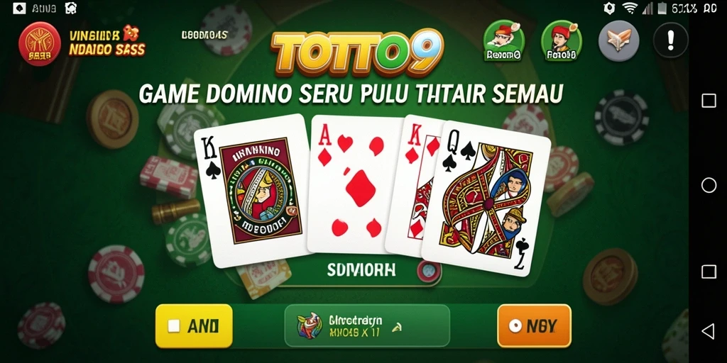 Tampilan gameplay TOTO9 yang seru dan interaktif dalam permainan Domino.