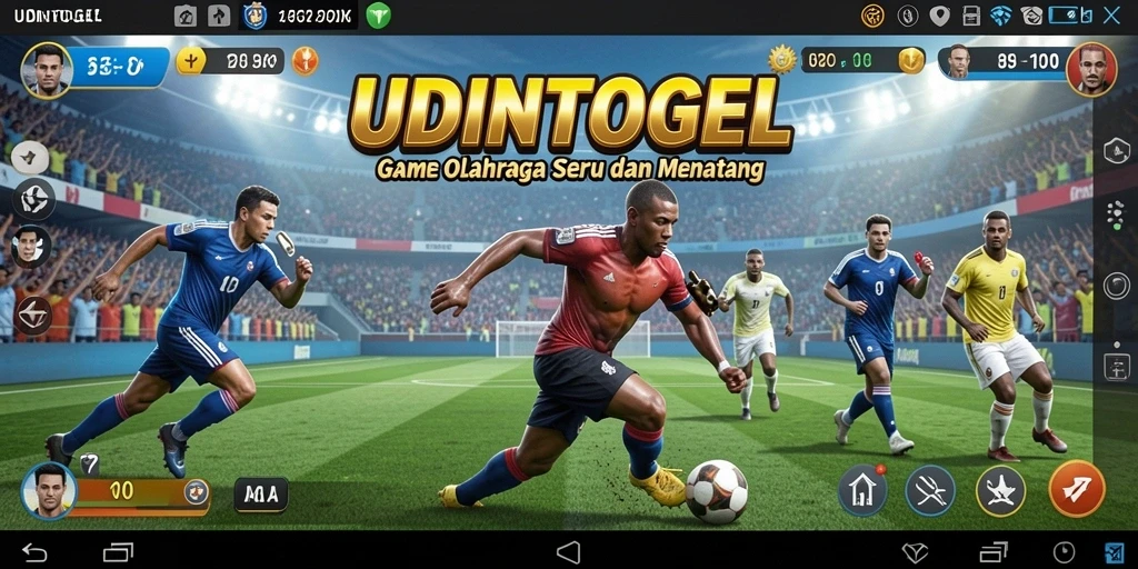 Tampilan gameplay seru dari UDINTOGEL dengan banyak aktivitas olahraga.