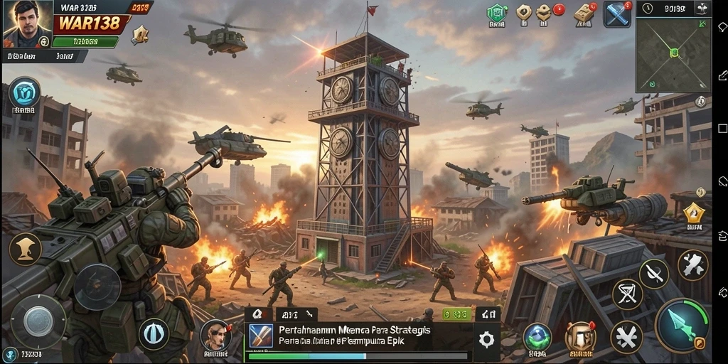 Gameplay menegangkan dalam WAR138 yang penuh strategi Tower Defense.