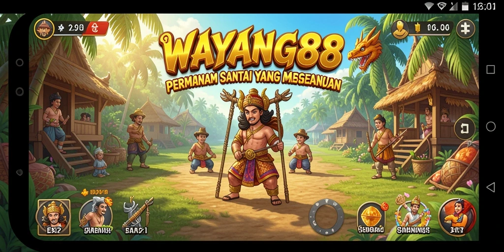 Screenshot gameplay WAYANG88 menunjukkan aksi seru dalam permainan Casual.